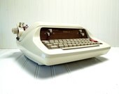 Vintage Typewriter CURSIVE Royal Custom Ultronic Electric Typewriter Faux Bois
