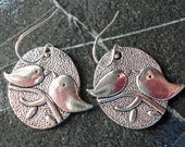 Bird Earrings Love Birds Sterling Ear Wire