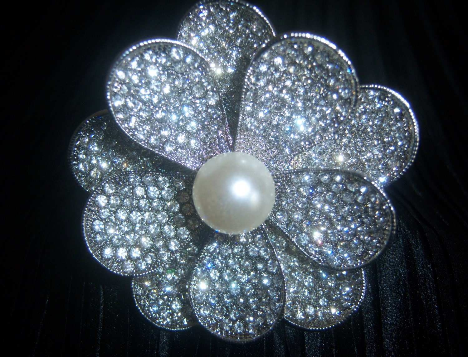 Runway/Statement Huge Rhinestone and Pearl Ring (Limited Edition)