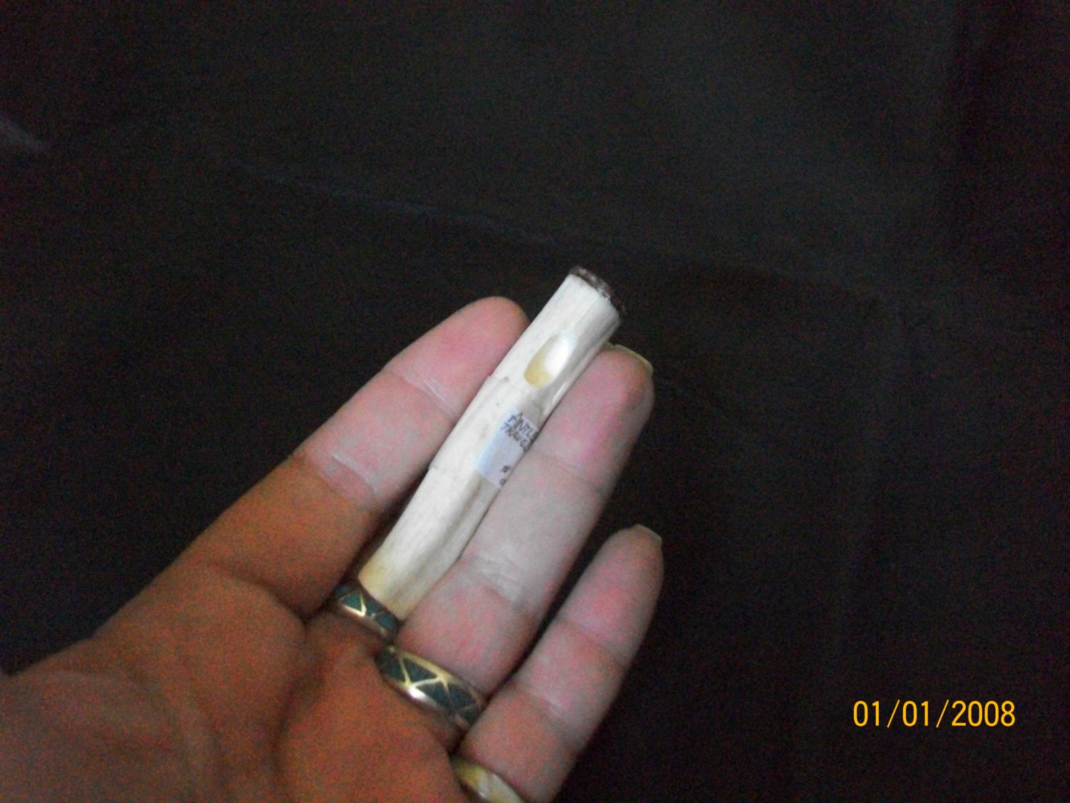 OOAK Handmade Deer Antler Bone Travel-Pocket Pipe - Native American