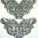 Large Feathery Motif Plaque, Silverware Silver Plate, Item02004