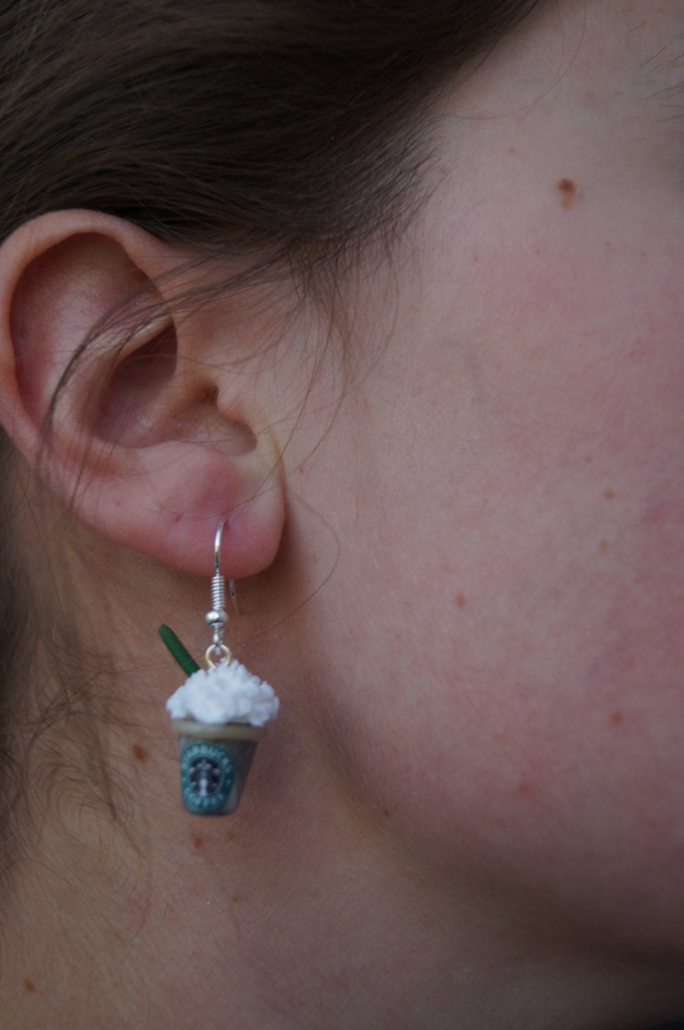 Starbucks Frappuccino Polymer Clay Earrings