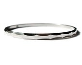 Vintage Designer Monet Silver Tone Bangle Bracelet Size Small