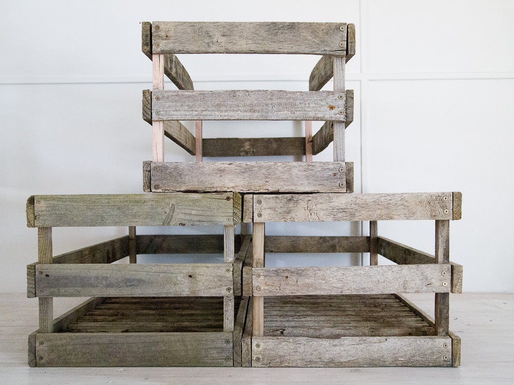 vintage wooden crates