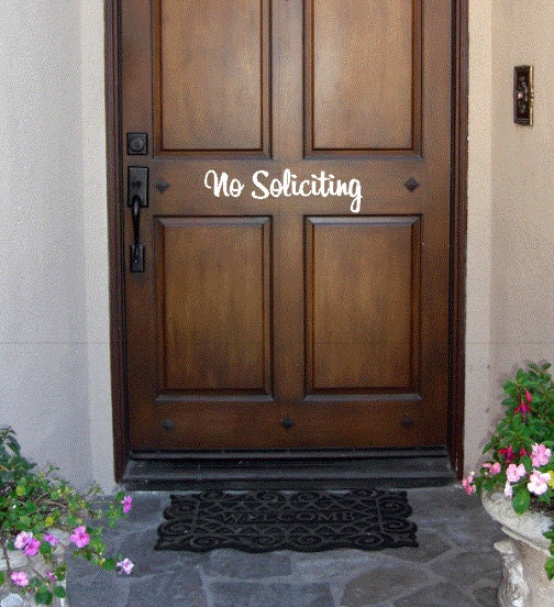 No Soliciting - Vinyl Wall Art