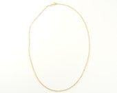 Gold Plated Chain Necklace - 18 Inch Small Link Gold Plated Cable Chain