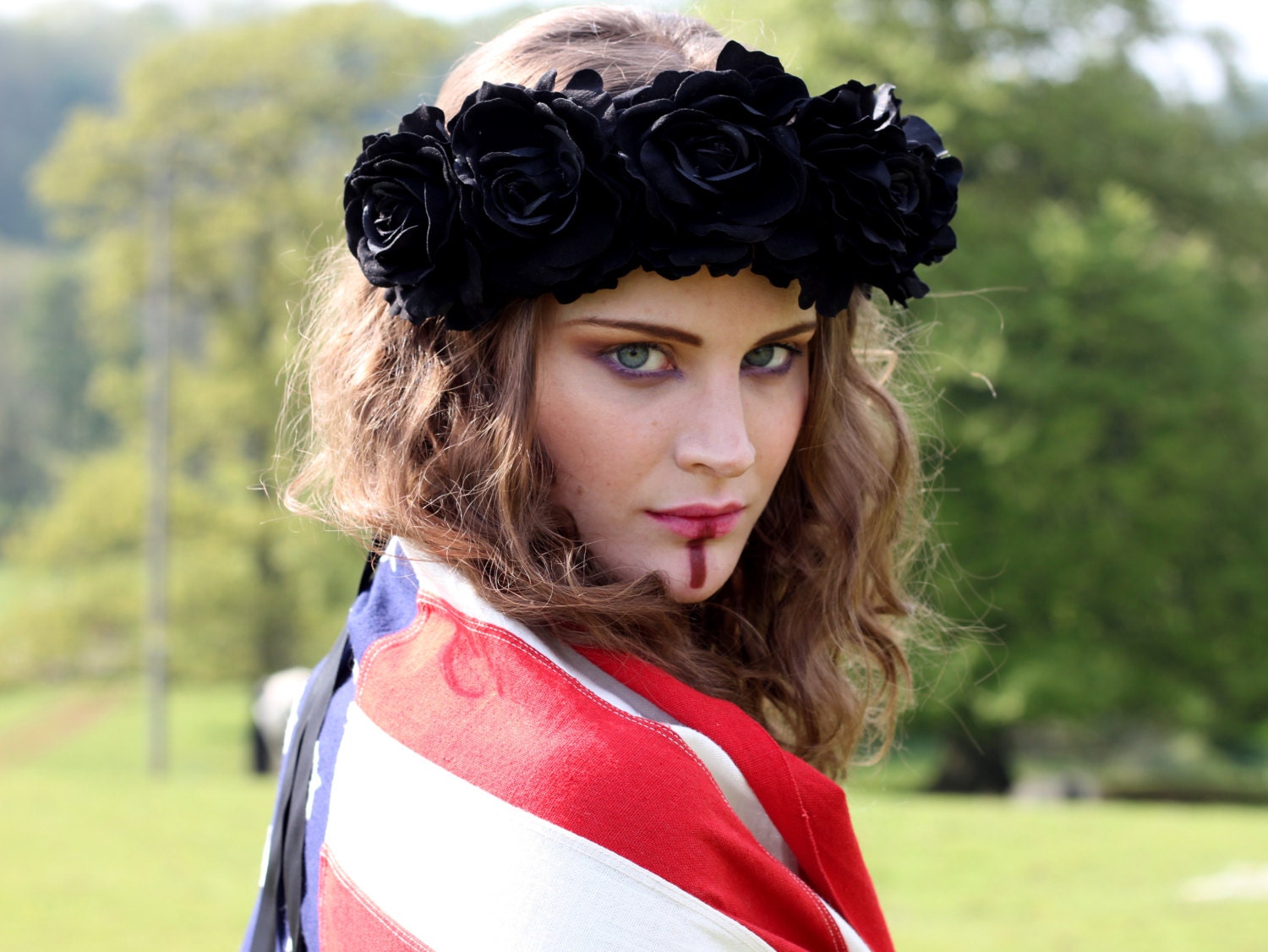 Black Velvet Flower Crown