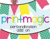 Personalization ADD ON to our Printable Party Kit - Printable PDF