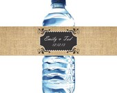 Waterproof Water Bottle Labels - 50 Printed labels with your wedding colors Il_170x135