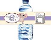 30 Elephant Water Bottle Labels, Waterproof and self stick Il_170x135
