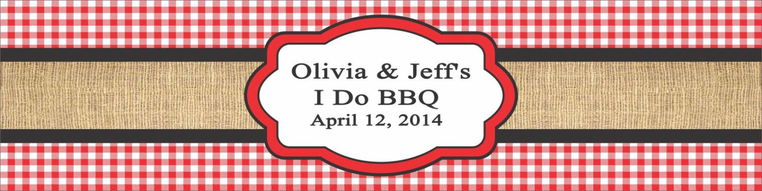 125 Waterproof Water Bottle Labels - Printed labels with your wedding colors Il_170x135
