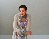 Crochet Long Flower Scarf - PDF PATTERN - Permission to Sell Finished Items