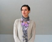Crochet Long Flower Scarf - PDF PATTERN - Permission to Sell Finished Items