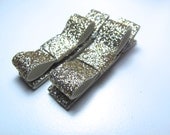 Gold Glitter Hair Bows  - Toddler Hair Clip - Alligator Clip - Little Girl Hair Bow Clip - Little Girl Clippie Bow