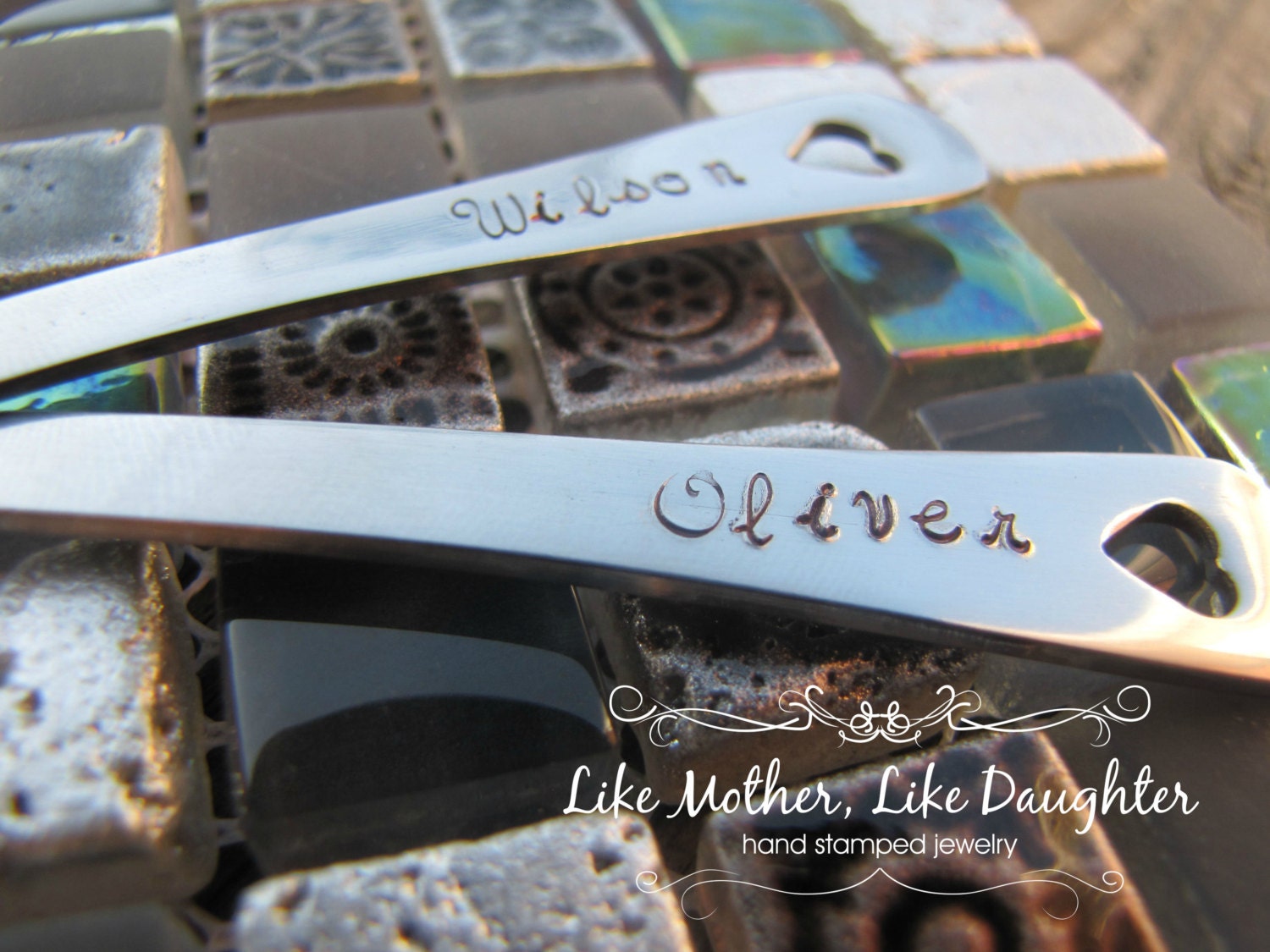 Oh Baby - Two Hand Stamped Baby Spoons - Great Baby Shower Gift - Personalized Baby Spoon