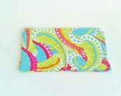 Fabric Cosmetic Bag in Retro Paisley Print