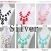 Pink Bubble Necklace, Light Pink Necklace, Gold Tone, Statement Necklace (FN0508-F-Pink)