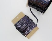 Sewing Trim, Sequin Ribbon - Indigo Blue