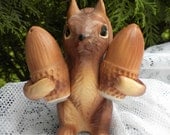 squirrel salt & pepper, Japan, vintage ceramic salt and pepper shakers