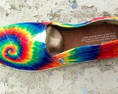 Rainbow Tie-dye TOMS Shoes, Custom Women's