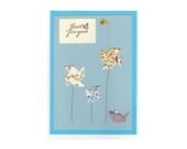 Origami card, mouse card, cute card, just for you
