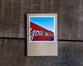 Simple Greeting Card - Polaroid Film Photography - You Are Beautiful - Blank Greeting Card - Paper Goods - Handmade - Polaroid Photography