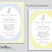 Peter Rabbit Baby Boy Shower Invitation Blue and Yellow - Printable Custom Invite DIY 5x7 or 4x6 Digital JPEG and PDF Files