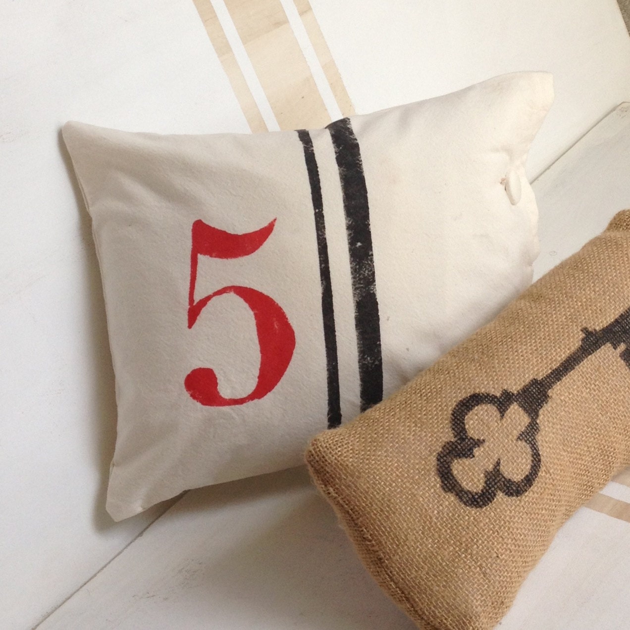 Farmhouse chic pillow Set-  vintage inspired pillow - French pillow