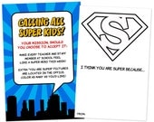 INSTANT DOWNLOAD - "I Think You Are Super" Printables - Superhero Staff Appreciation Week