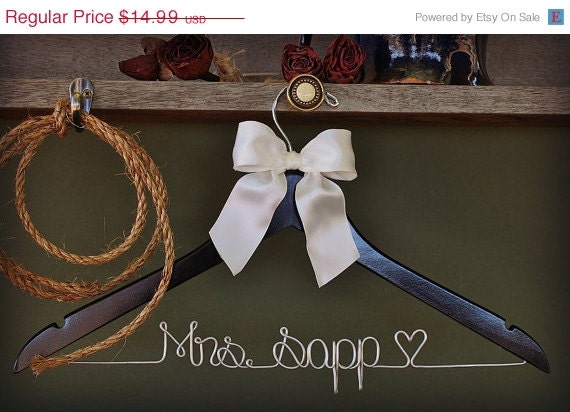 ON SALE ON Sale- Personalized Wedding Hanger / bridesmaid gifts / name hanger / brides hanger/