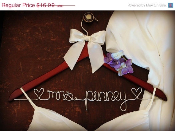 ON SALE Bridesmaid Gift. Bridal Shower Gift. Bridesmaid Dress Hanger