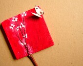 Home Decor, Wall Decor, Office Decor Mini Canvas Abstract Mixed Media--3"x3" OOAK Housewares, Girls Room,Wedding Anniversary, Birthdays