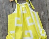 Baby  Bubble Harem Romper in Yellow and White - Size 12-18m