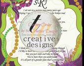 Custom Order for JENNIFER  Wedding Song, Vows, Quote Signs Mardi Gras