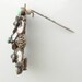 Austro Hungarian Brooch . Garnets Turquoise . Confetti Enamel .