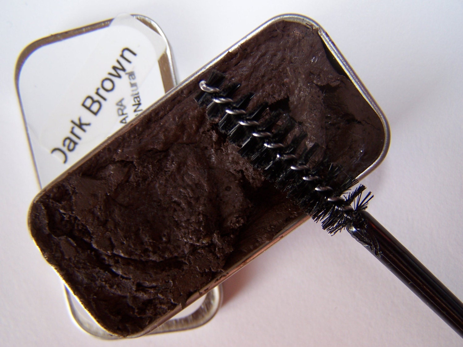Dark Brown Creamy Cake  Mascara / Mineral /  Vegan / With Mascara Brush / Eyeliner / Long  Lasting