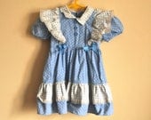 vtg country bumpkin baby girl dress, 18-24 months, 70s, 80s