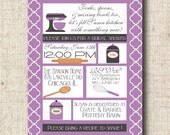 Printable Bridal Shower Invitation, Recipe Card, Tags, Toppers -Mod Kitchen Quarterfoil Design- Il_170x135