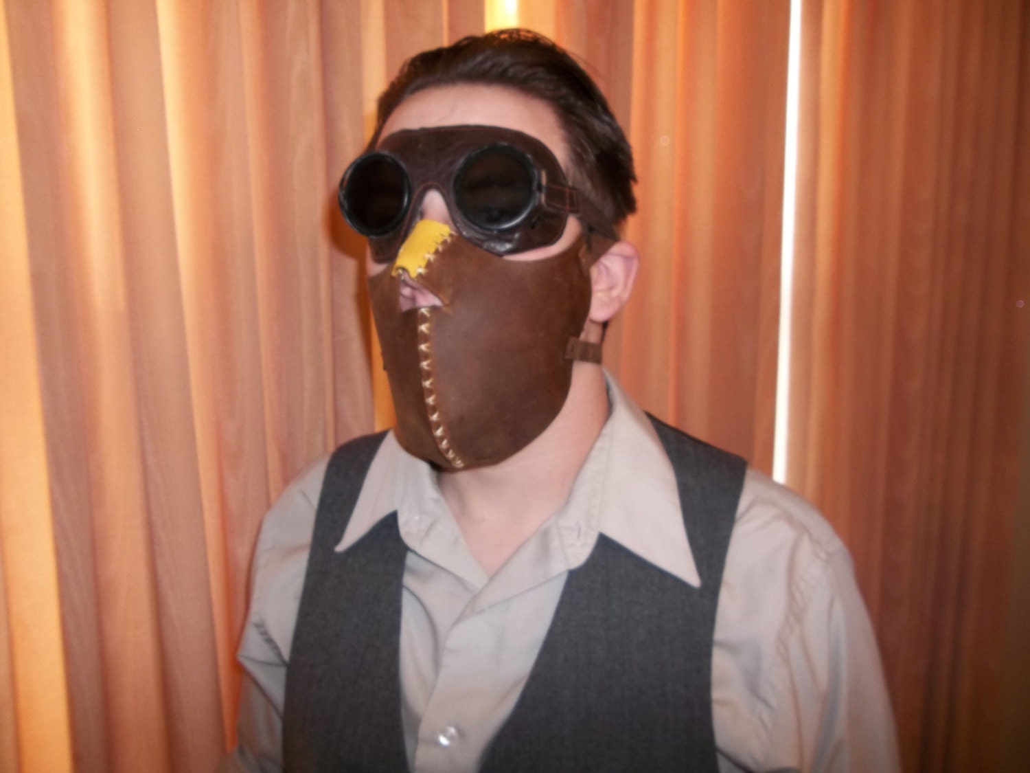 Handmade Leather Flight/Dust Mask