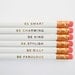 Gentle Reminders Pencils- White, Set of 6