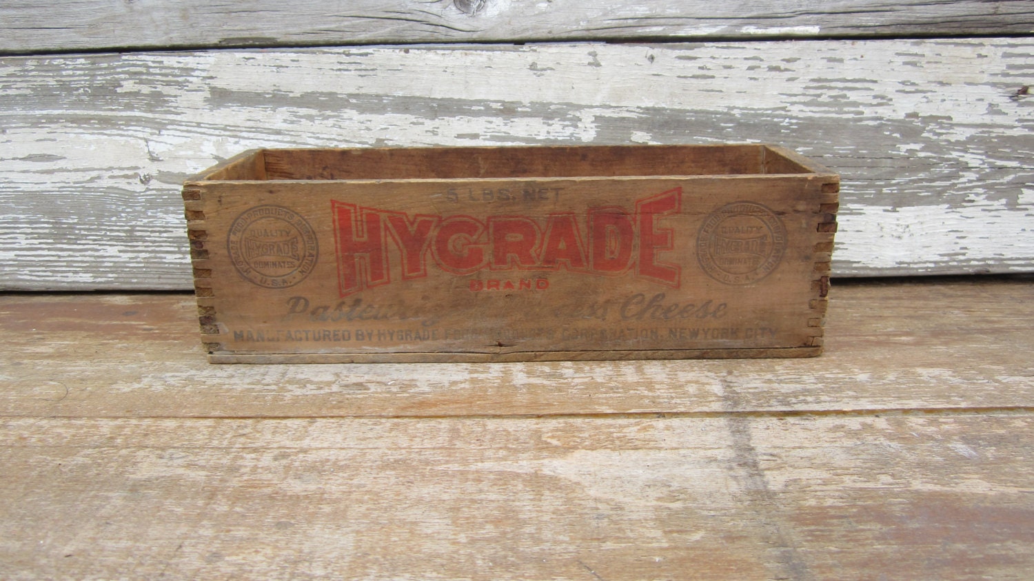 Large Antique Wood Box Wooden Cheese Box Wood Crate Rustic Display Hygrade 5lbs