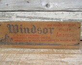 Large Antique Wood Box Wooden Cheese Box Wood Crate Rustic Dostressed Display Windsor 5lbs