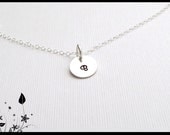 Hand Stamped Initial Necklace - Sterling Silver - Personalize Yours Today