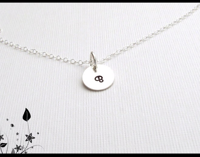 Hand Stamped Initial Necklace - Sterling Silver - Personalize Yours Today