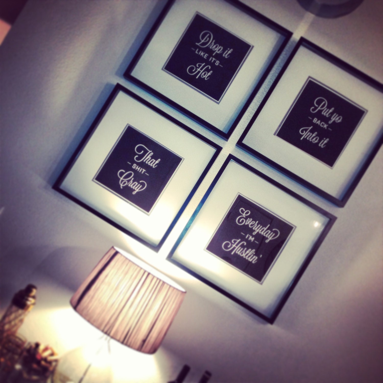 Gangster Rap Song Quote Poster - Office Cubicle Flair - Drop it like its hot - (4) 8x10 Quote Prints