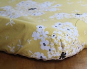 Yellow, White, Blue, Floral, Modern Changing Pad Cover, changing table, Diaper Pad Cover, Girl, Boy,