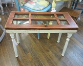Shabby Chic Table Cabinet Door Top Six Panes Marriage Piece FREE SHIPPING
