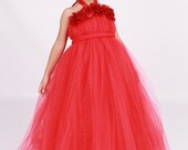 Flower Girl Tutu Dress - Red - Blazing Beauty - 12 Month to 2 Toddler Girl - Cutie Patootie Designz Il_170x135