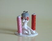 a Haberdashery Pincushion Porcelain dog