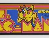 Ms. Pacman Marquee Fridge Magnet